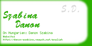 szabina danon business card